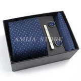 Men's Tie Gift Box With Neckties Handkerchiefs Cufflinks