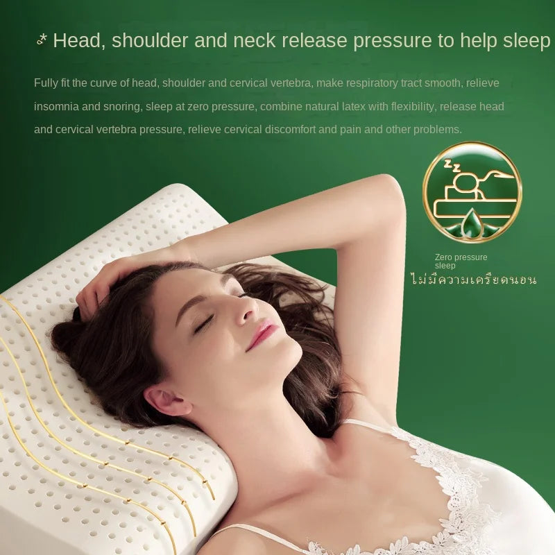 TAIHI Thailand Latex Pillow For Neck Pain Protect