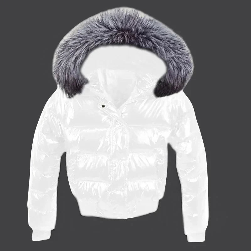 Fake Fur Parkas Waterproof Women Down Jacket 2023