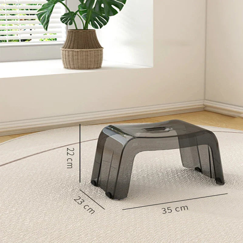 Household Living Room Tea Table Transparent Low Stool
