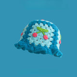 Korean Hand knit Crochet Bucket Hats Spring Summer