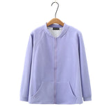 Womens Plus Size Zipper Jacket Autumn Casual Clothing