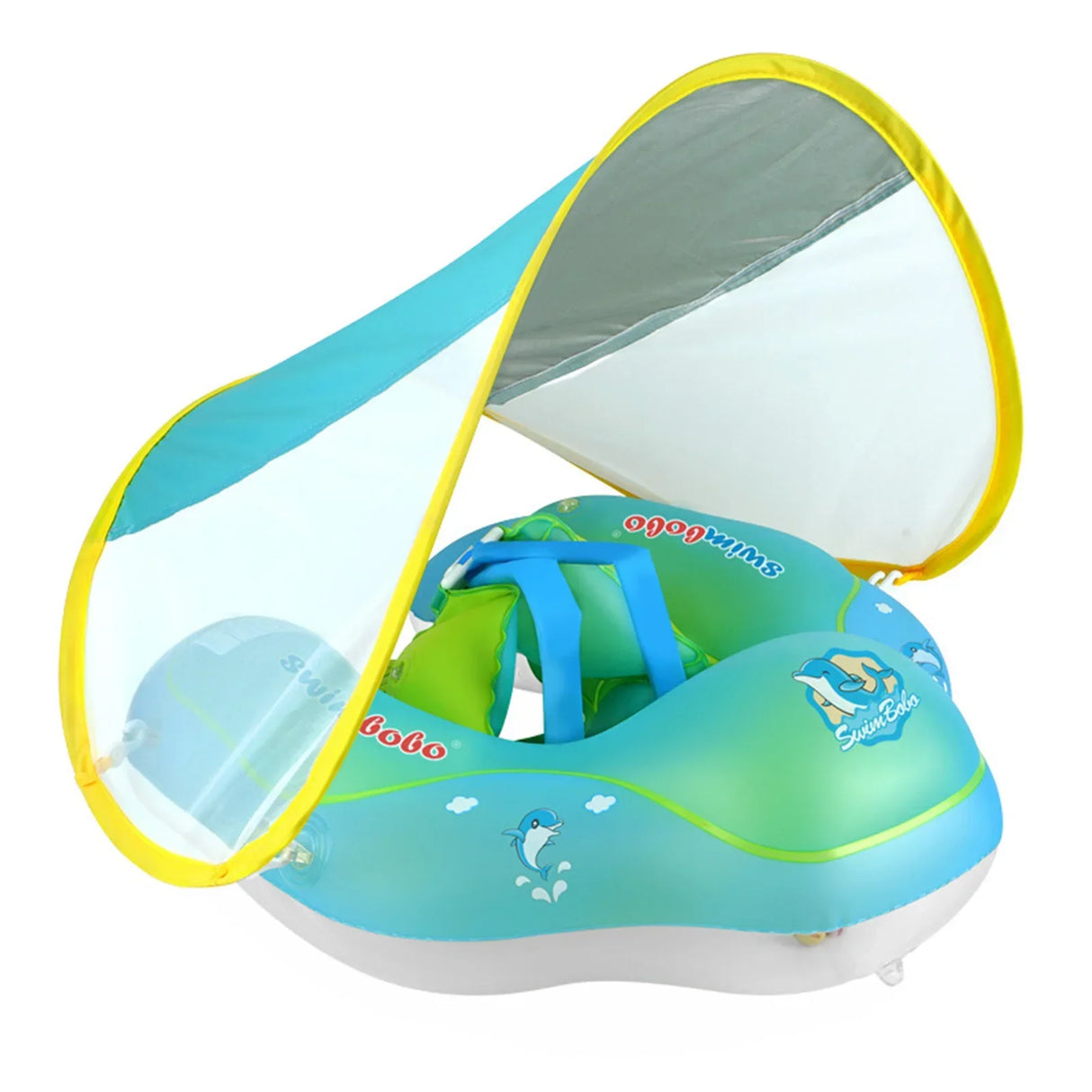 Boat Shaped Pool Float Infant Swimming Float Detachable