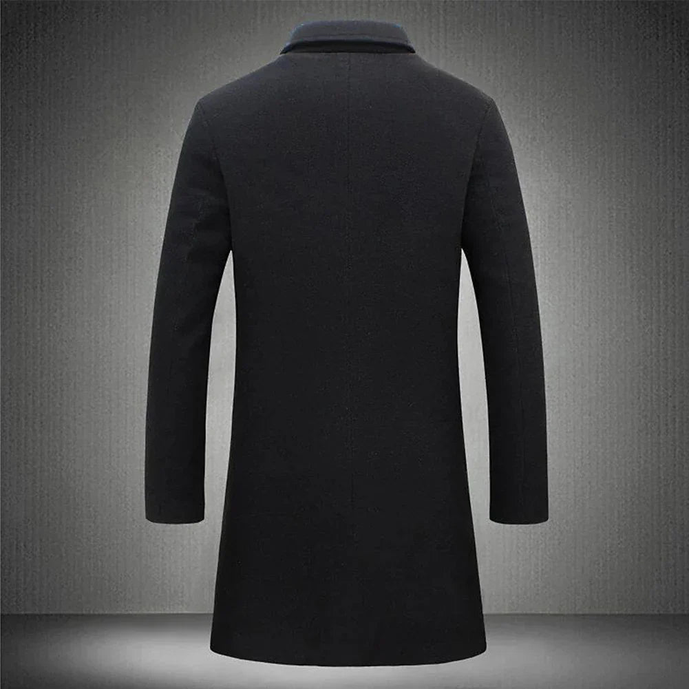 Atutumn Winter Long Warm Wool Trench Coat For