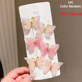 1pc Random Colorful Butterfly Hairpins Girl Hair Clips