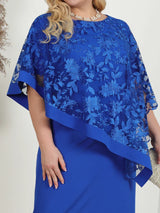 Plus Size Women Dresses 2023 Summer Embroidery Floral