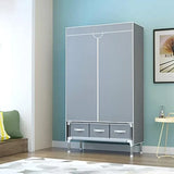ASSICA Portable Clothes Closet Rolling Door Wardrobe with