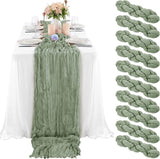 Crinkling Table runner gauze translucency doilies Holiday party