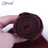 Elfriede #99J Burgundy Colored Straight Hair Bundles with