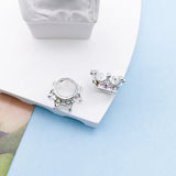 10PCS 4 Colors Rhinestone Insert Big Hole Crown