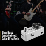 MOSKY Classic Golden/Silver Effect Pedal Overdrive/Boost Horse Electric