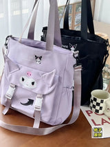 Sanrio Cartoon Cute Kuromi Shoulder Crossbody Tote Bag