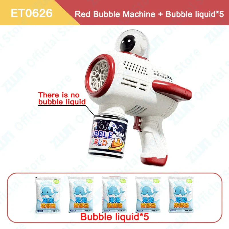 Children Bubble Gun Toy Astronaut Fully Automatic Bubble