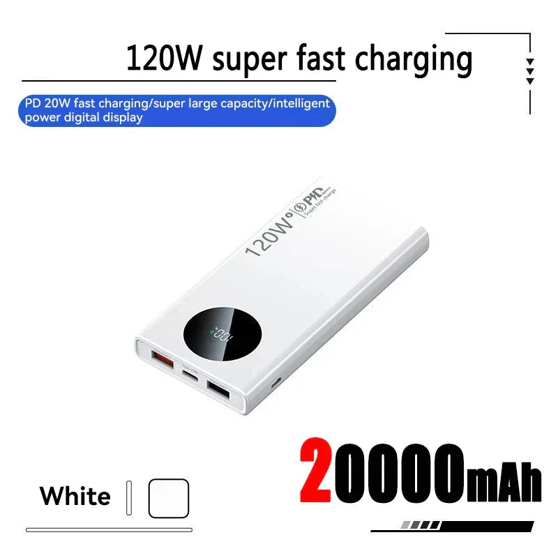 50000mAh Sufficient Capacity Power Bank 120W Super Fast