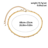 Salircon Minimalist multi-layer metal flat snake chain belly
