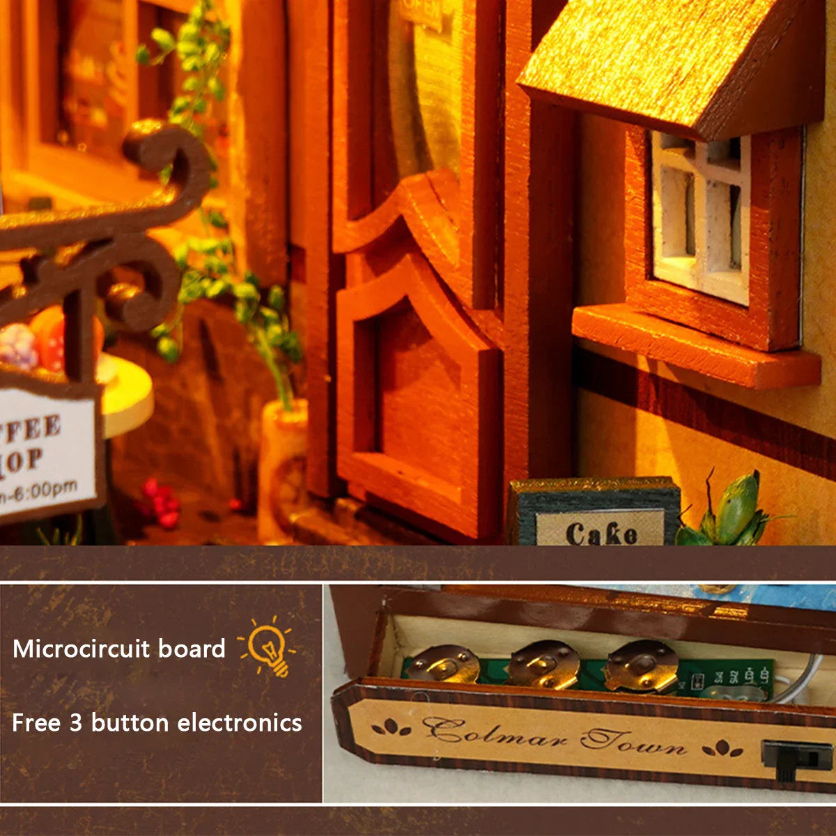DIY book corner set 3D wooden puzzle furniture