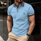 Solid Color Versatile Boutique Men's polo shirt Business