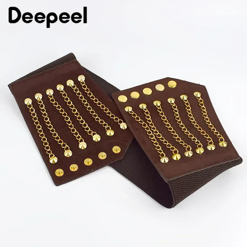 Deepeel 10cm Wide Women Fashion Slim Corset Cummerbunds