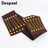 Deepeel 10cm Wide Women Fashion Slim Corset Cummerbunds
