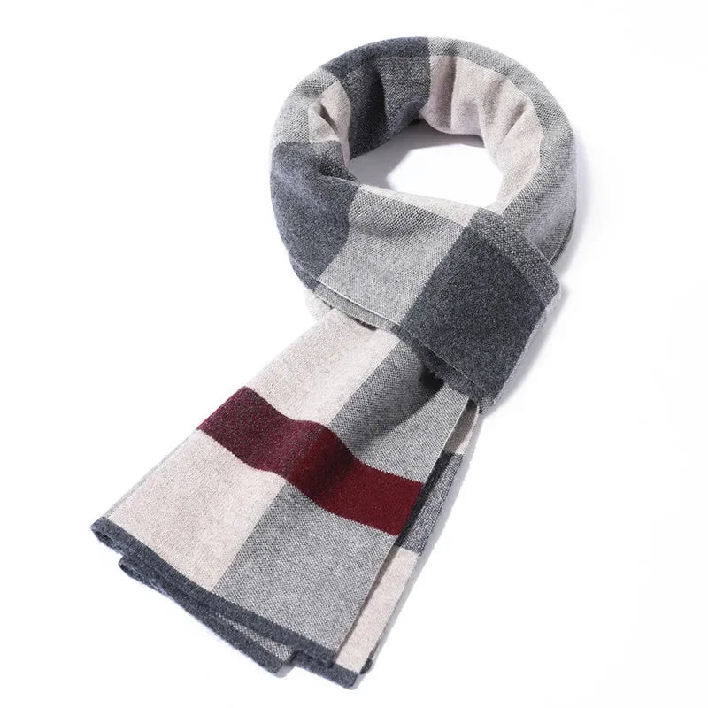 High Quality Pure 100 Wool Men Scarf Soft