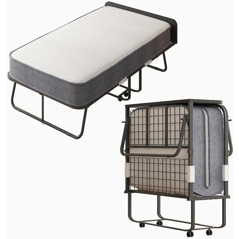 BALUS Folding Bed with Mattress for Adults,