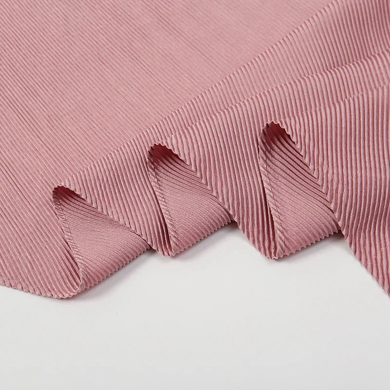 Maldives Wholesale Muslim Pleated Square Scarf Matt Silk