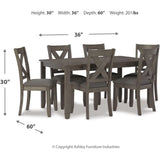 7 Piece Rustic Dining Room Sets, Include Table
