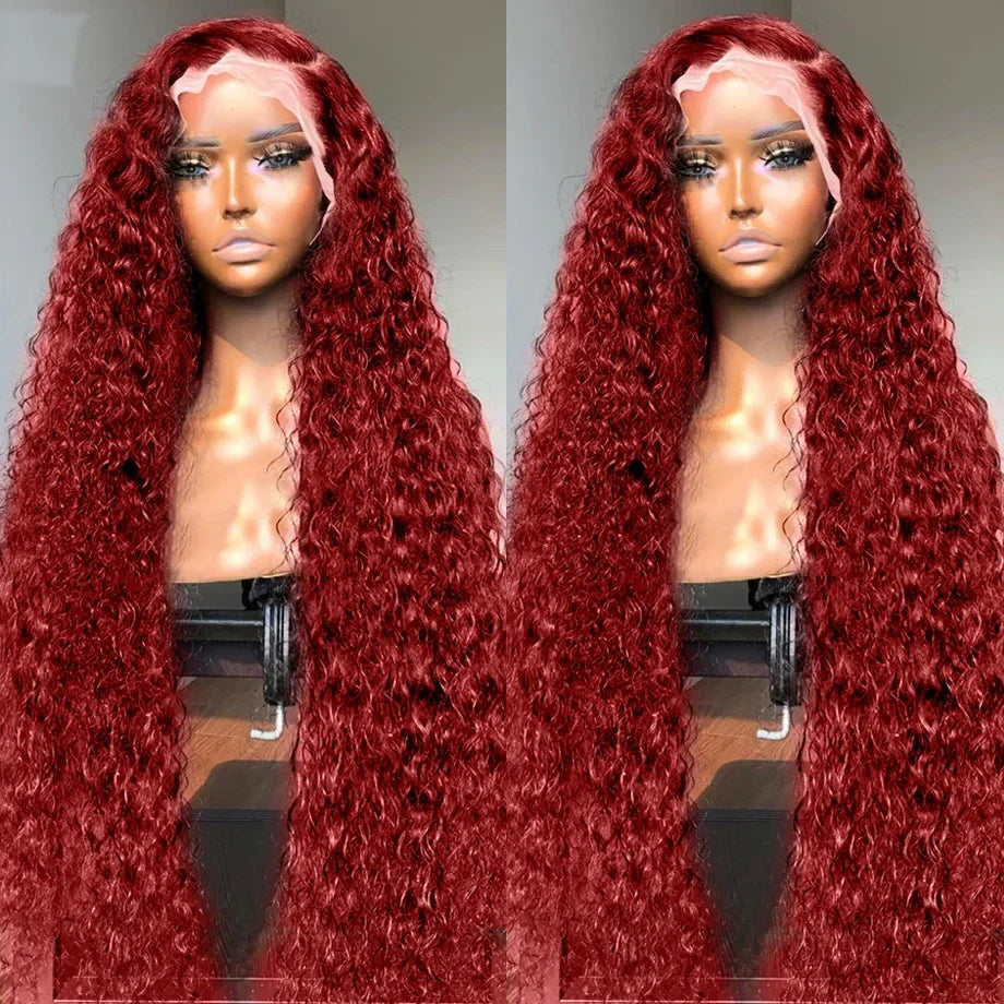 99J Burgundy HD Lace Front Wig Human Hair