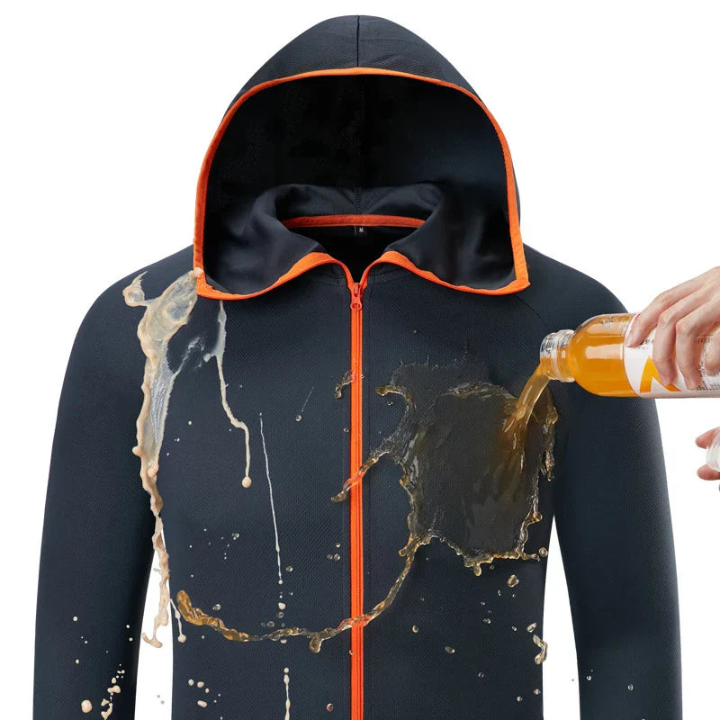 Ice Silk Hoodie Jacket Men Summer Lightweight Waterproof