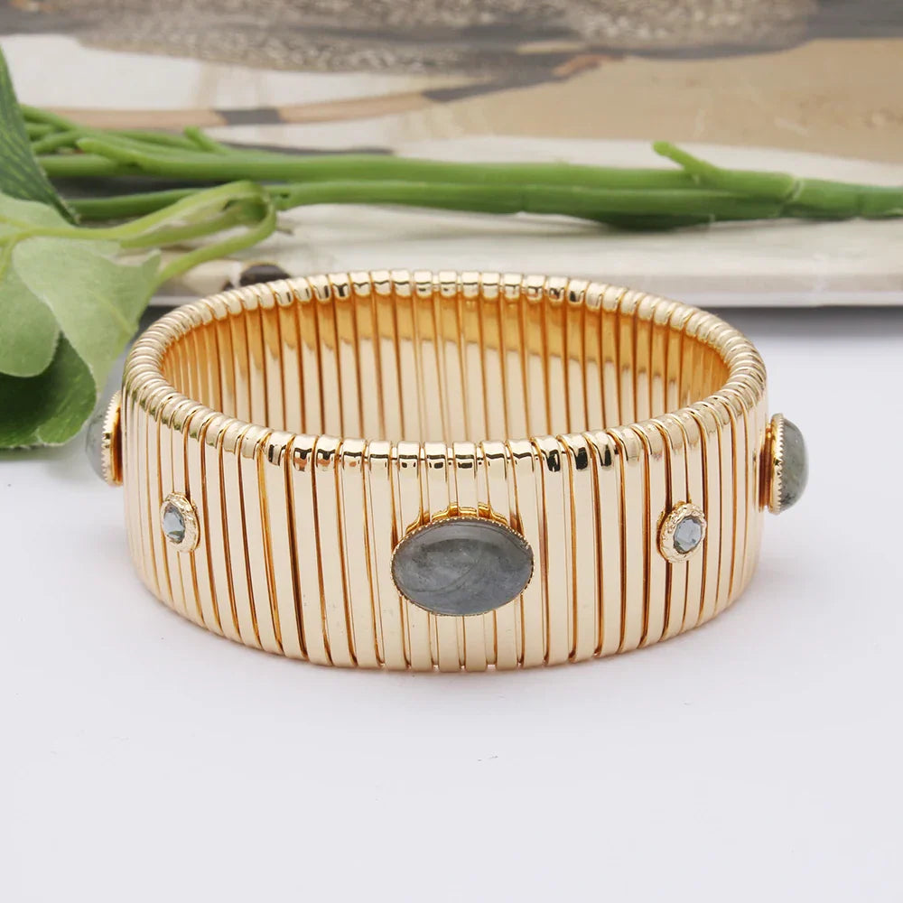 25mm Wide Spring Chain Bracelet For Woman Copper