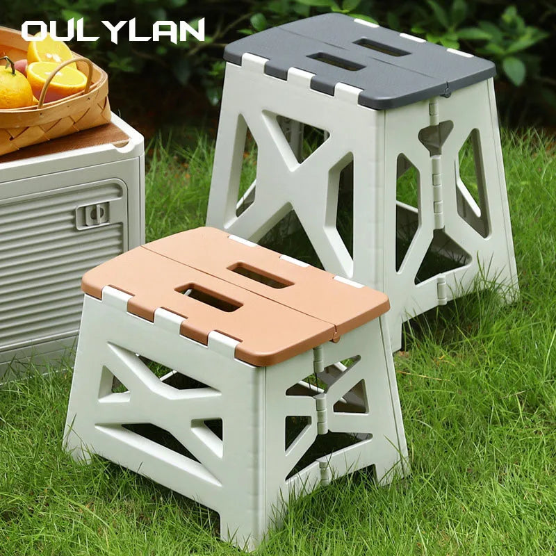 Oulylan Portable Plastic Folding Stool Outdoor Camping Stool