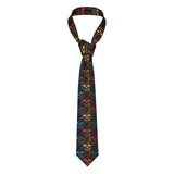 Mens Tie Classic Skinny Haloween Scary Skull Neckties