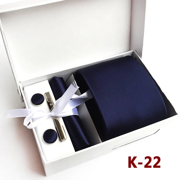 6piece Set Classic Printed DotsTies for Men Kerchief
