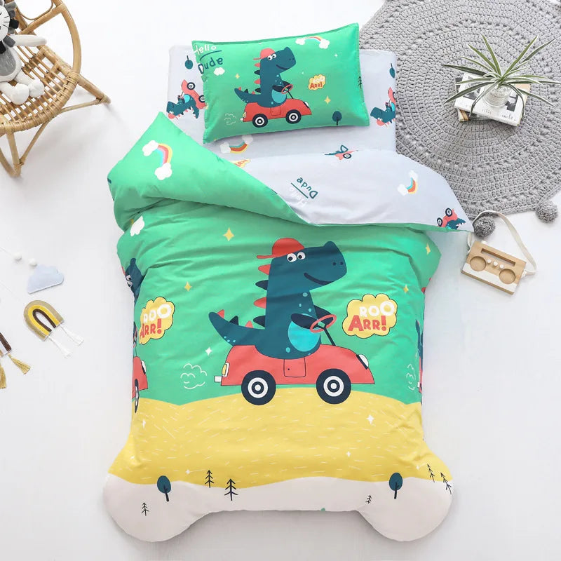 Children's Cotton Three-piece Set Kindergarten Nap Cartoon Bed