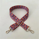 Fashion Bag Strap Adjustable Nylon Flowers Embroidered Colored