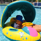 Inflatable Baby Swimming Ring Buoy Sunshade Infant Floating