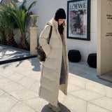 Women X-long Hoodie Down Coat Cotton Padded 2022