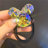 Cute Girls Elastic Hair Band Square Elegant Rhinestone