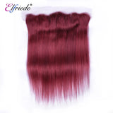 Elfriede #99J Burgundy Colored Straight Hair Bundles with