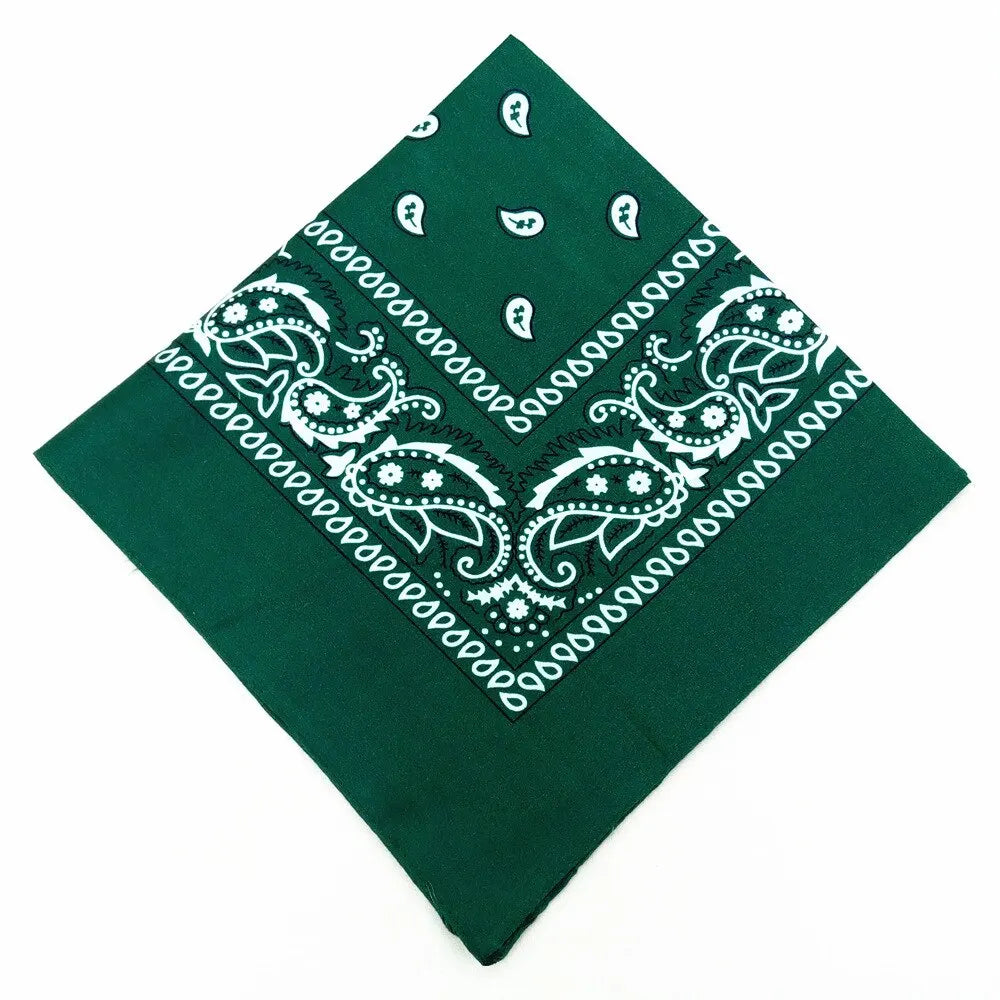 Fashion Bandana Kerchief Head Square Scarves Print Handkerchief