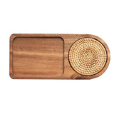 Coffee Tray Wood Plate Breakfast Tray For Serving