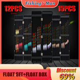 2024New 12Piece Set/15Piece Set Of fishing Float Nano