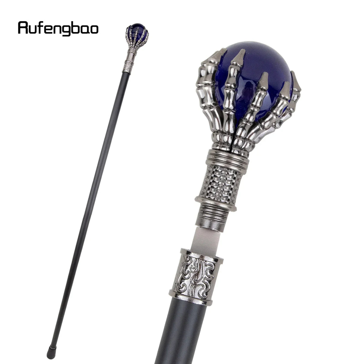 Colorful Glass Ball Single Joint Walking Stick with