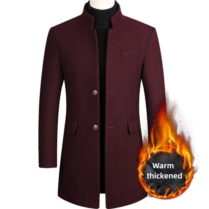 New Winter Fashion Men Warm Long Business Casual