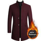 New Winter Fashion Men Warm Long Business Casual