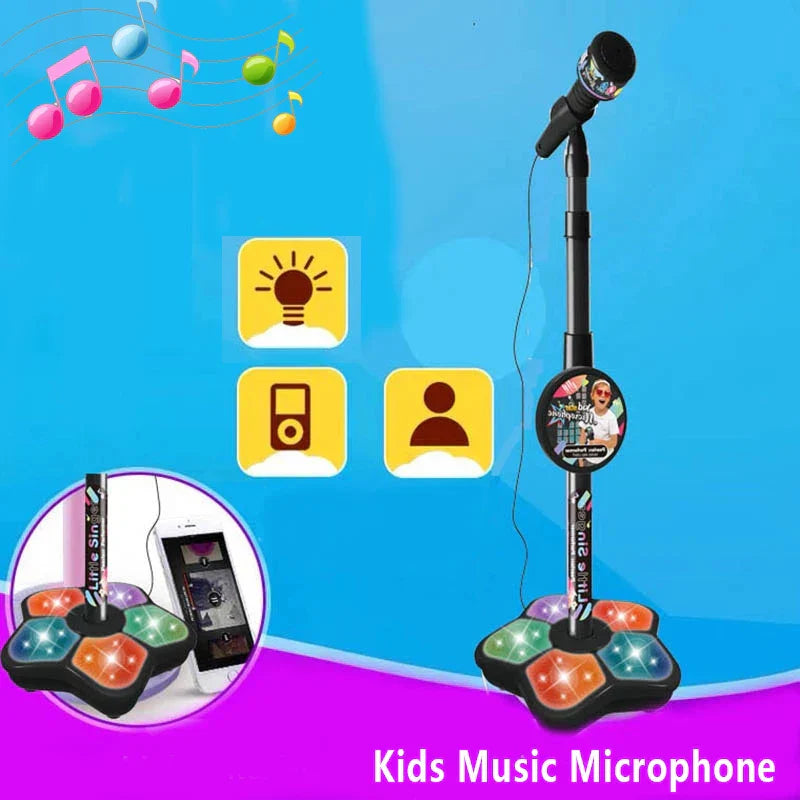 Kids Microphone with Stand Karaoke Song Machine Music