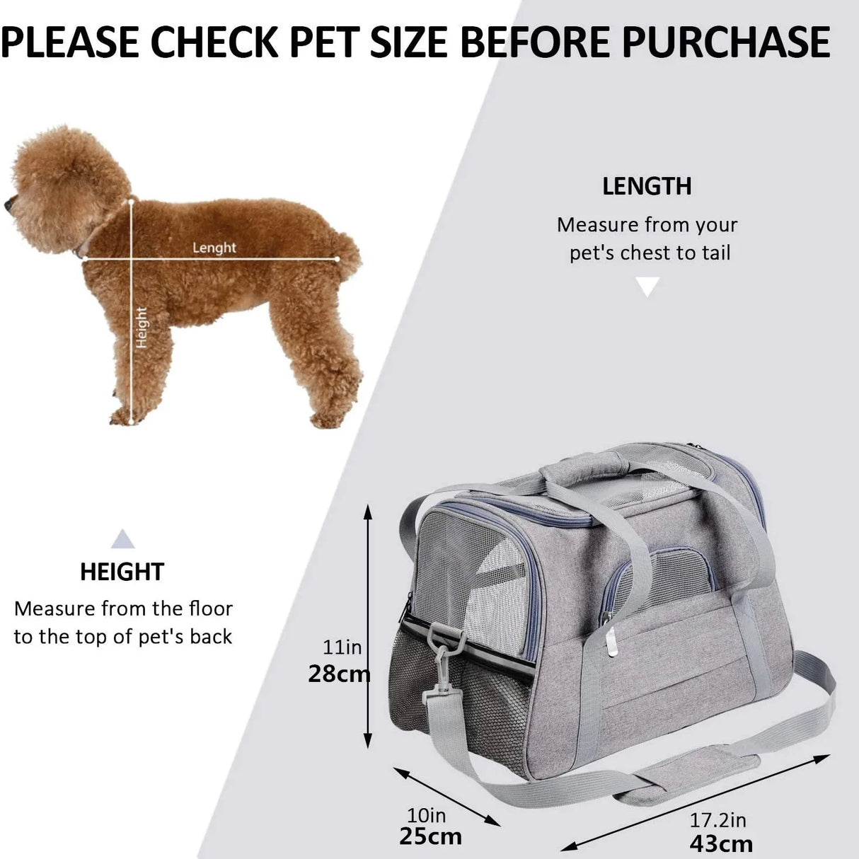 Soft Pet Carriers Portable Breathable Foldable Bag Cat