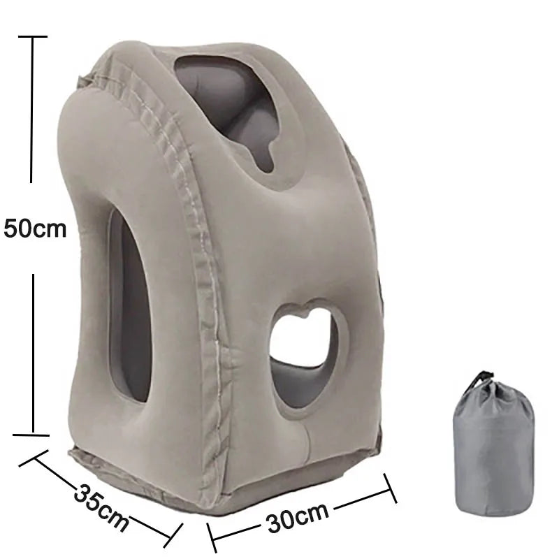 PVC Inflatable Travel Sleeping Pillow Portable Cushion Neck