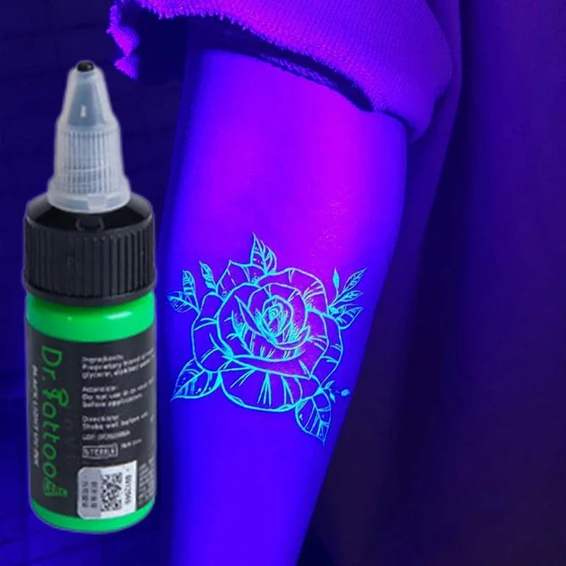 UV Tattoo Inks Pigment 8 Colors Professional Semi-Permanent