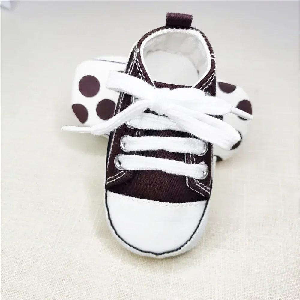 Baby Canvas Classic Sneakers Newborn Print Star Sports
